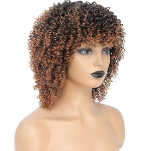 Braided Wigs for Black Women, Kinky Curly Wigs, Synthetic Wigs, Short Wigs