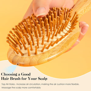 Bamboo Hair Brush for Hair Growth