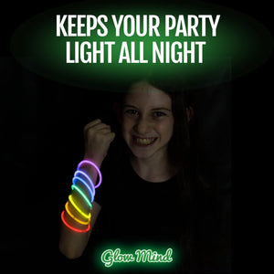 100 Ultra Bright Glow Sticks Bracelets and Necklaces