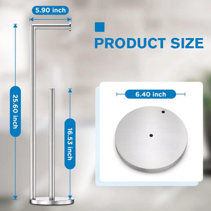 Free Standing Toilet Paper Holder with Storage 