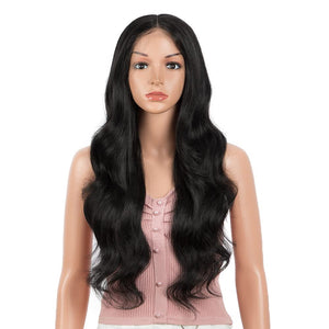  Long Wavy Synthetic Wigs for Black Women 130% Density