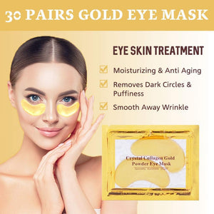 30 Pairs Under Eye Collagen Patches, Gold Moisturizing under Eye Mask