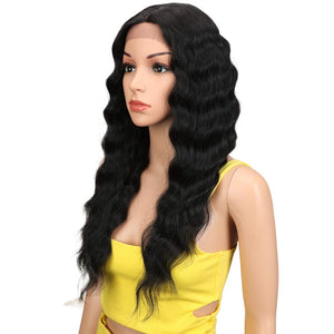  Long Wavy Synthetic Wigs for Black Women 130% Density