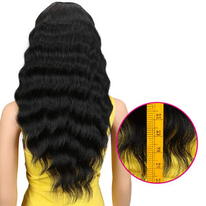  Long Wavy Synthetic Wigs for Black Women 130% Density