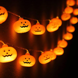 Halloween Pumpkin String Lights - 20 LED 9.8 FT 3D