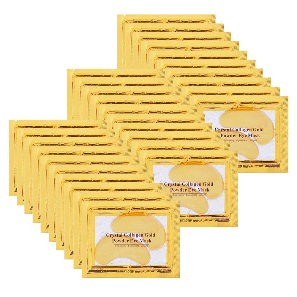 30 Pairs Under Eye Collagen Patches, Gold Moisturizing under Eye Mask