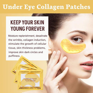 30 Pairs Under Eye Collagen Patches, Gold Moisturizing under Eye Mask