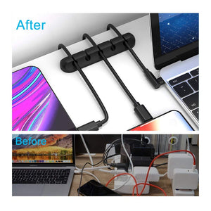 2 Packs Cable Organizers for Car Home and Office (5, 3 Slots)