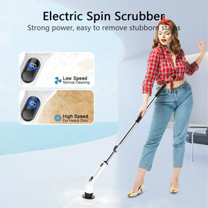 Electric Spin Scrubber with Power LCD Display