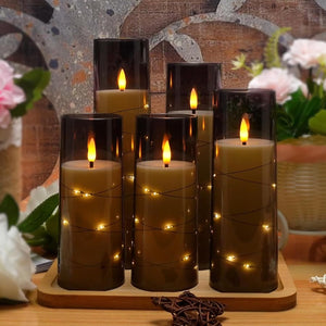 5 Pc Flickering Flameless Candles for Romantic Ambiance and Home Decoration