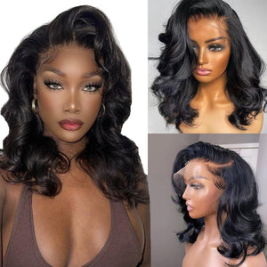 Body Wave Lace Front Wigs Human Hair - Natural Color 150 Density