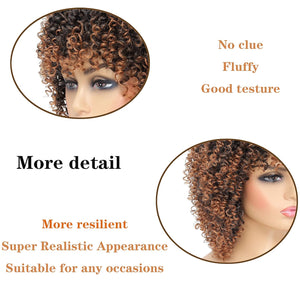 Braided Wigs for Black Women, Kinky Curly Wigs, Synthetic Wigs, Short Wigs