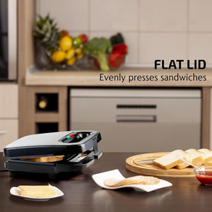 Sandwich Maker with Non-Stick Plates, Indicator Lights