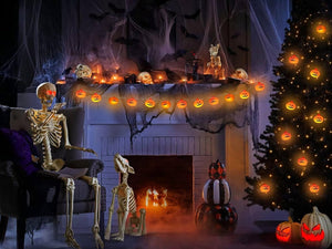 Halloween Pumpkin String Lights - 20 LED 9.8 FT 3D