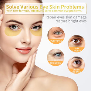 Under Eye Patches for Dark Circles and Puffiness - Under Eye Masks Anti-Aging Collagen Hyaluronic Acid