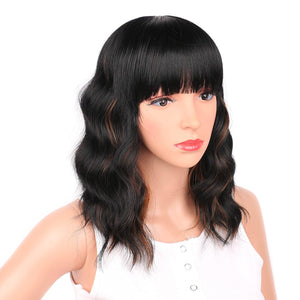 14 Inch Short Wavy Hair Wigs - Multiple Colors