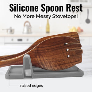 Silicone Utensil Rest - Bpa-Free, Durable Spoon Rest with Drip Pad