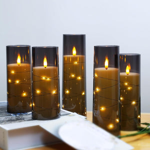 5 Pc Flickering Flameless Candles for Romantic Ambiance and Home Decoration