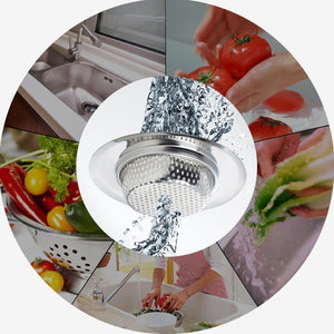 2PCS Kitchen Sink Strainer - Stainless Steel, Large Wide Rim 4.5" Diameter