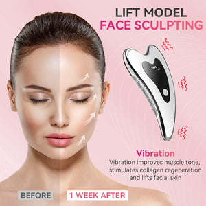 Electric Gua Sha Facial Tools - Heated & Vibration & Red Light Massager