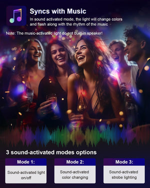 Sound Activated Party Lights with Remote Control Dj Lighting