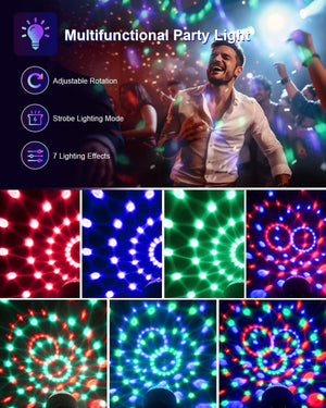 Sound Activated Party Lights with Remote Control Dj Lighting