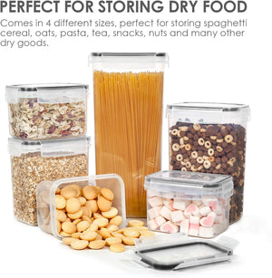 Airtight Food Storage Containers Set with Lids, 15Pcs BPA Free Plastic 