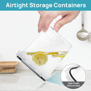 Airtight Food Storage Containers Set with Lids, 15Pcs BPA Free Plastic 