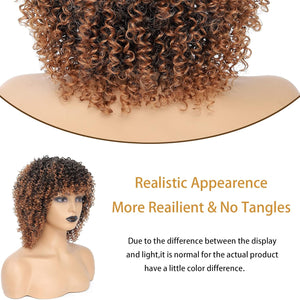 Braided Wigs for Black Women, Kinky Curly Wigs, Synthetic Wigs, Short Wigs