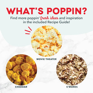 Hot Air Popcorn Popper Maker with Measuring Cup to Portion Popping Corn Kernels + Melt Butter, 16 Cups - Dream Blue