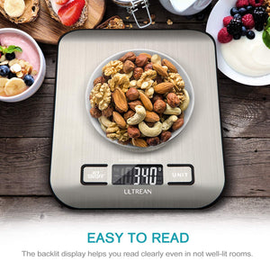 Digital Kitchen Scale Weight Grams and Ounces (Batteries Included)