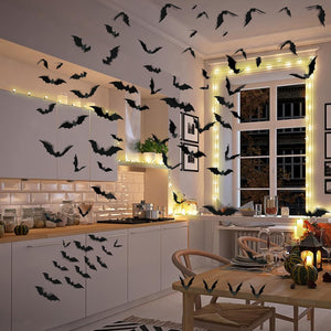 Halloween Party Supplies - Decorations Bats Wall Decor 140PCS