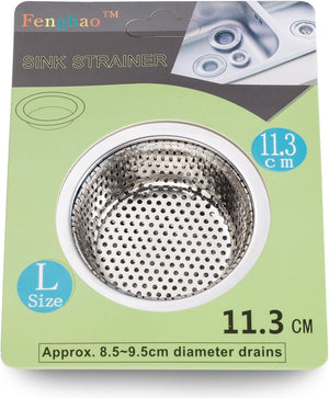 2PCS Kitchen Sink Strainer - Stainless Steel, Large Wide Rim 4.5" Diameter