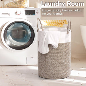 Large Laundry Basket, 60L Dirty Clothes Hamper