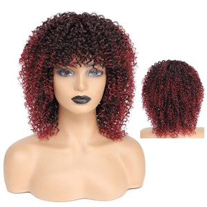 Braided Wigs for Black Women, Kinky Curly Wigs, Synthetic Wigs, Short Wigs