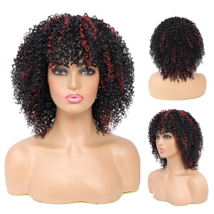 Braided Wigs for Black Women, Kinky Curly Wigs, Synthetic Wigs, Short Wigs