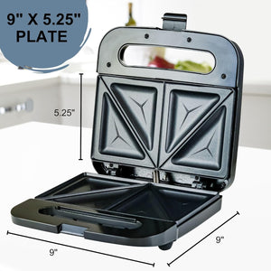 Sandwich Maker with Non-Stick Plates, Indicator Lights