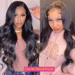 Body Wave Lace Front Wigs Human Hair - Natural Color 150 Density