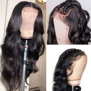 Body Wave Lace Front Wigs Human Hair - Natural Color 150 Density