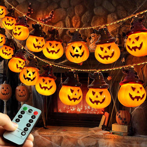 2024 Newest Battery Operated Pumpkin Lights for Halloween