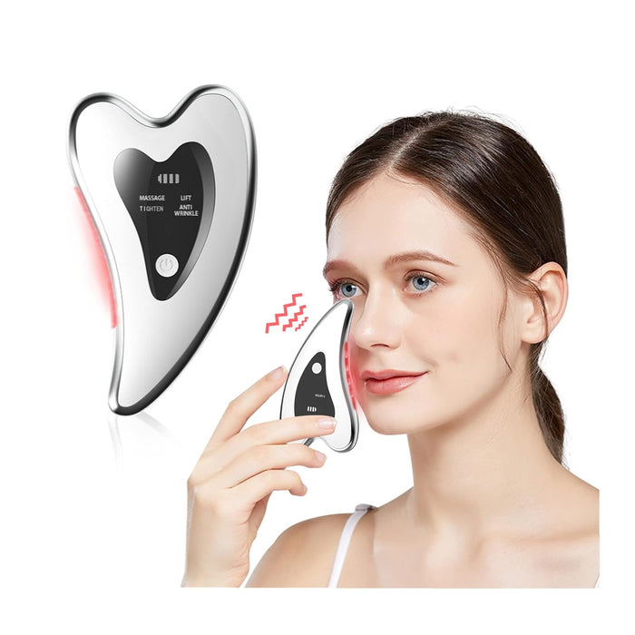 Electric Gua Sha Facial Tools - Heated & Vibration & Red Light Massager